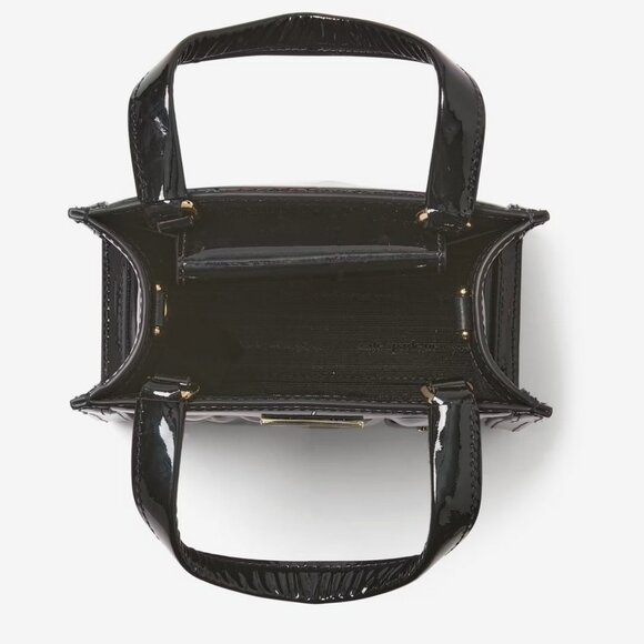 Kate Spade Key to My Heart Embossed Patent Leather Manhattan Mini Tote in Black - Picture 5 of 8